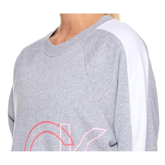 Calvin Klein Performance Womens Gray Heather Crop Pullover Sweatshirt Medium NWT - Picture 4 of 16